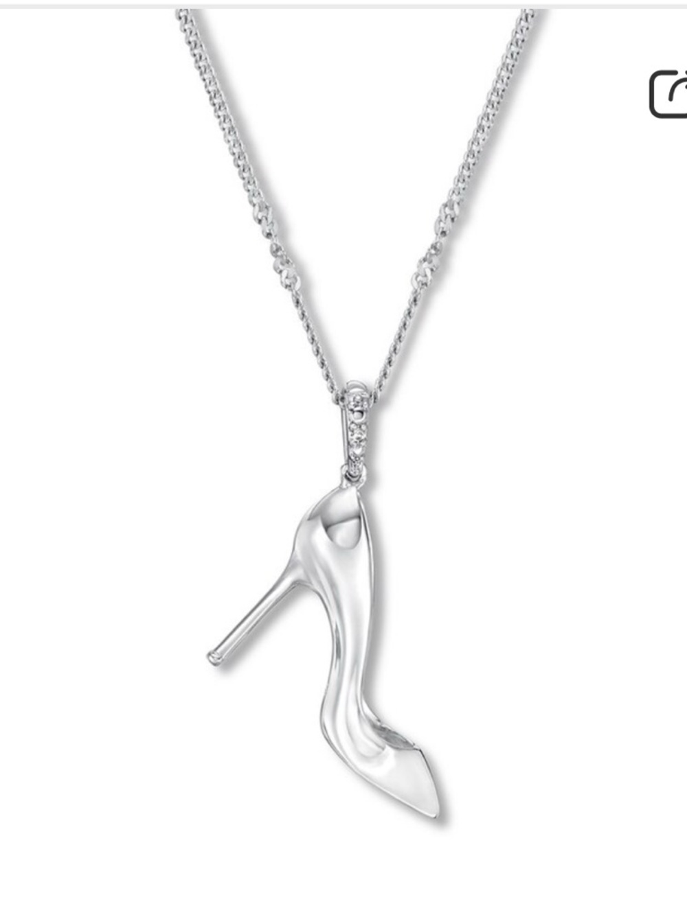 Kay Jewelers Emmy London Shoe Sterling Silver Necklace — 20” Twisted Curb Chain - Picture 3 of 4